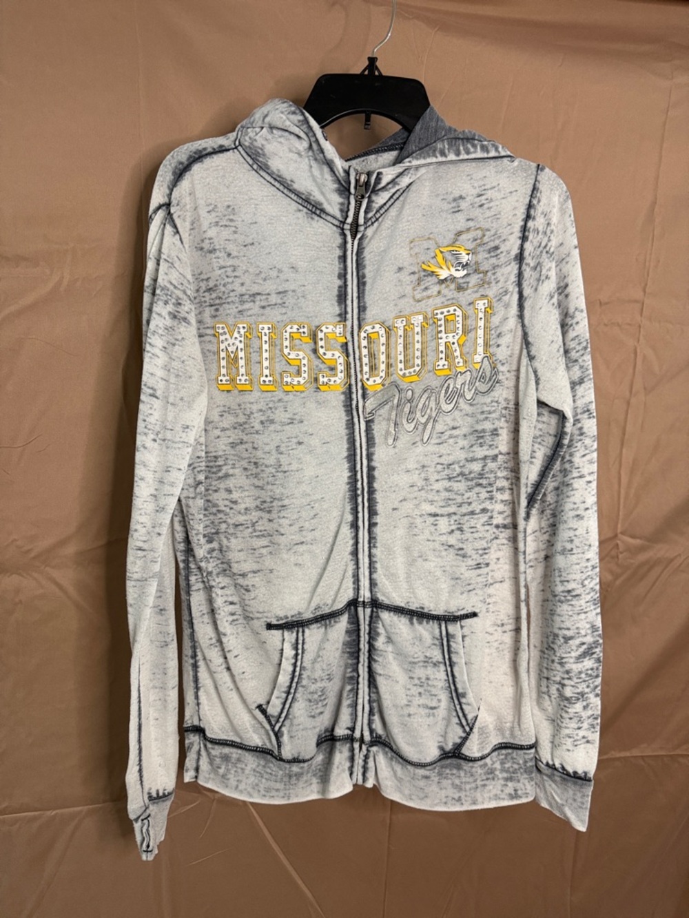 J. America Light Gray Sweatshirt with Black Trim